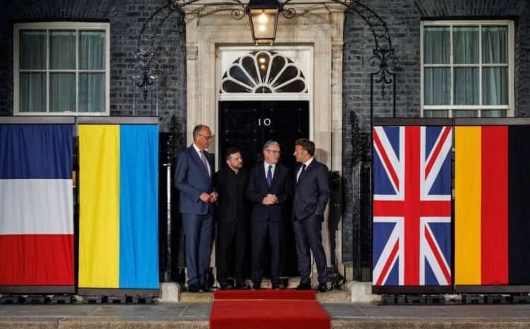  Стармер, Макрон и Мерц призвали Путина к прекращению огня